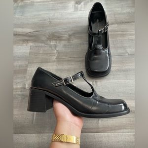 Black Y2K Mary Jane Heels — Size 7.5